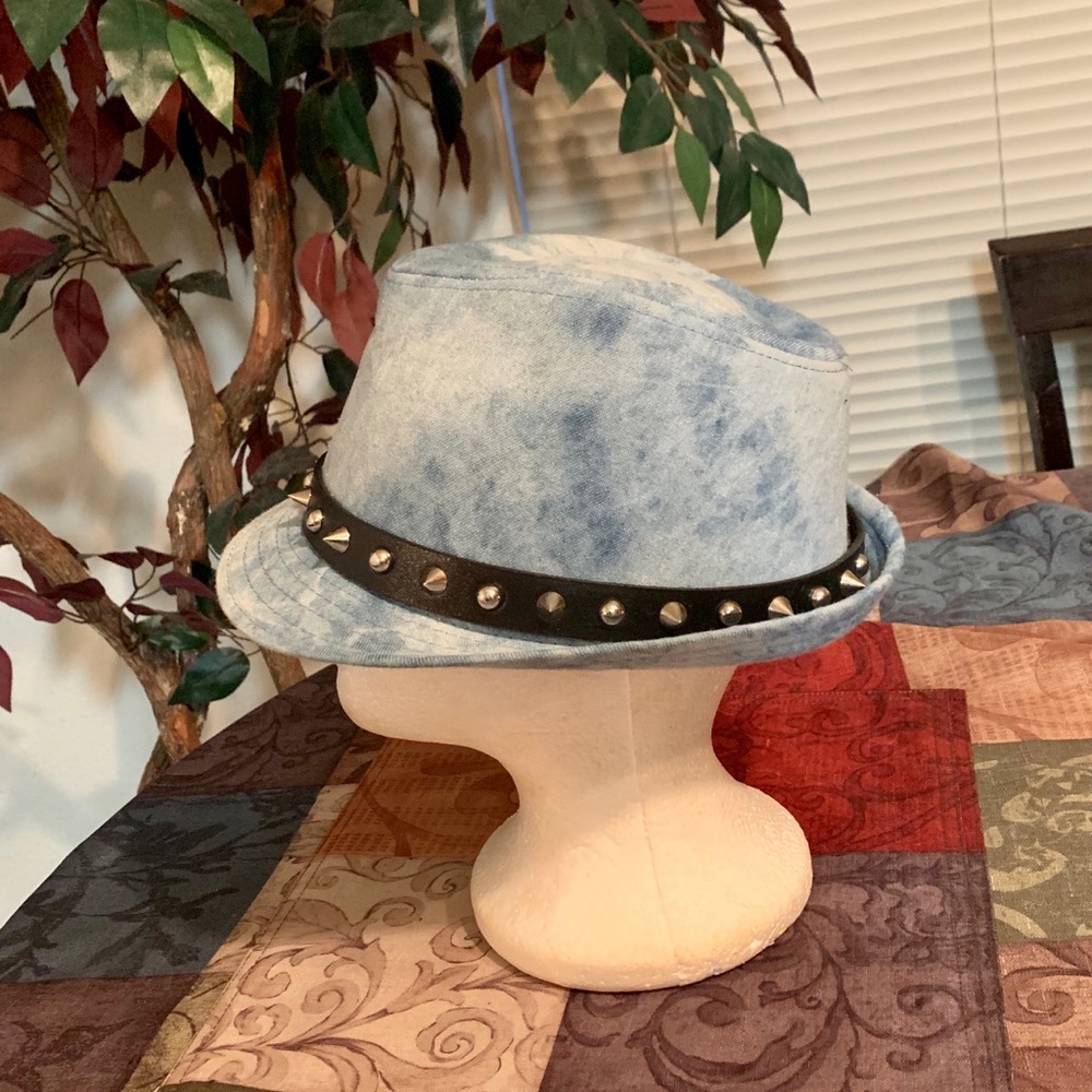Bleached Blue Jean Hat One Size